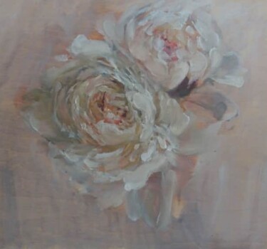Painting titled "White study" by Christina Lao, Original Artwork, Oil