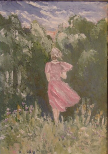 Pittura intitolato "Pink Sunset" da Christina Lao, Opera d'arte originale, Gouache