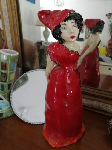 Sculpture titled "La petite sorcière…" by Claire Ferrari (klrferr), Original Artwork, Ceramics