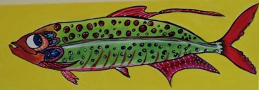 Malerei mit dem Titel "La sardine de Brest" von Claire Ferrari (klrferr), Original-Kunstwerk, Acryl