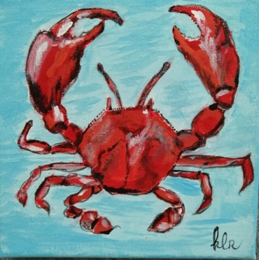 Malerei mit dem Titel "Le crabe de l annexe" von Claire Ferrari (klrferr), Original-Kunstwerk, Acryl