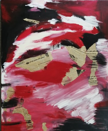 Painting titled "Abstrait de Tunis" by Claire Ferrari (klrferr), Original Artwork, Acrylic