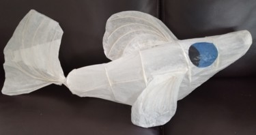 Sculpture intitulée "Le poisson de la me…" par Claire Ferrari (klrferr), Œuvre d'art originale, Papier