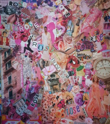 Collages intitolato "ROSE" da Claire Ferrari (klrferr), Opera d'arte originale, Collages