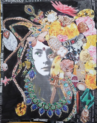 Collagen mit dem Titel "Agatha" von Claire Ferrari (klrferr), Original-Kunstwerk, Collagen