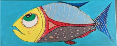 Peinture intitulée "Le poisson de soumo…" par Claire Ferrari (klrferr), Œuvre d'art originale, Acrylique