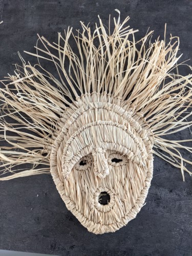 "Masque africain" başlıklı Tekstil Sanatı Claire Ferrari (klrferr) tarafından, Orijinal sanat, Nakış