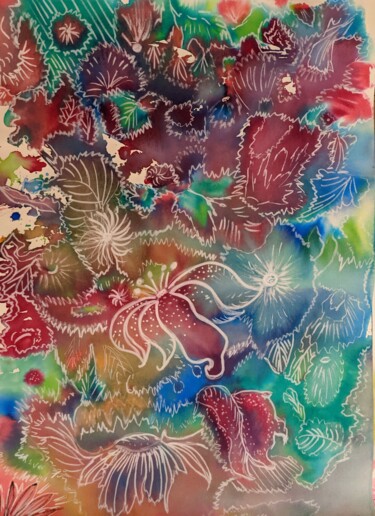 Peinture intitulée "Fleurs exquises" par Claire Ferrari (klrferr), Œuvre d'art originale, Encre