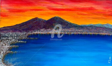 Pittura intitolato "Vedi Napoli e muori" da K’Lyne, Opera d'arte originale, Acrilico