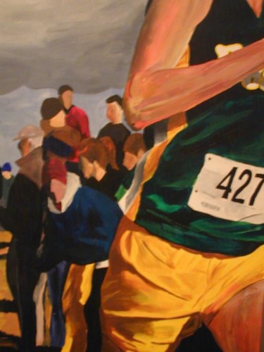 Painting titled "Runner Finish" by Kristen Ettensohn, Original Artwork