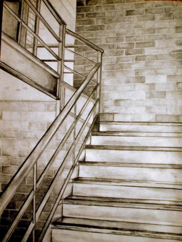Painting titled "Staircase Observati…" by Kristen Ettensohn, Original Artwork