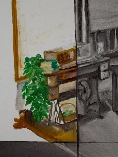 Painting titled "Unfinished Sunroom" by Kristen Ettensohn, Original Artwork