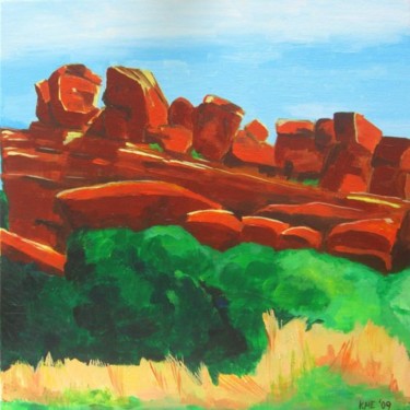 Painting titled "Red Rocks" by Kristen Ettensohn, Original Artwork