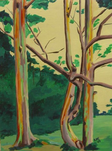 Painting titled "Painted Eucalyptus" by Kristen Ettensohn, Original Artwork