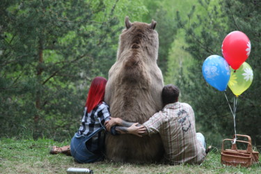 Fotografia zatytułowany „my friend bear” autorstwa Alexandra Knabengof, Oryginalna praca