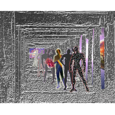 Grafika cyfrowa / sztuka generowana cyfrowo zatytułowany „Space heart” autorstwa Alexandra Knabengof, Oryginalna praca, Mala…