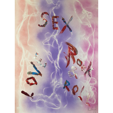 Pintura titulada "love sex Rock&roll" por Alexandra Knabengof, Obra de arte original, Acrílico