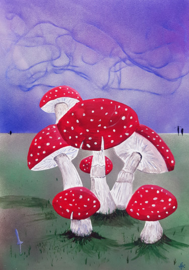 Malerei mit dem Titel "Creators - trip 8 a…" von Alexandra Knabengof, Original-Kunstwerk, Airbrush