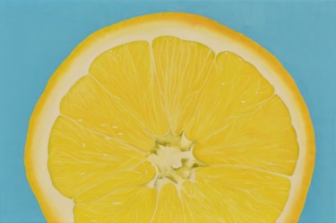 Schilderij getiteld "citroen-1-ad.jpg" door Kris Nijs, Origineel Kunstwerk, Olie