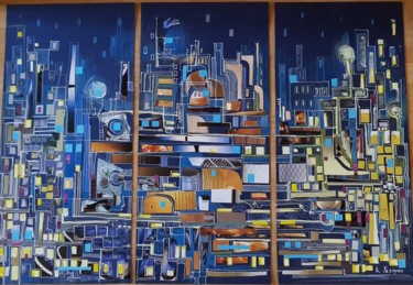 Peinture intitulée "City" par Knkush Yesoyan, Œuvre d'art originale, Autre