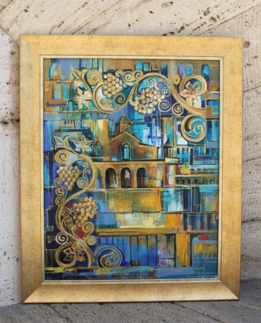 Painting titled "The Church of Saint…" by Knkush Yesoyan, Original Artwork, Oil