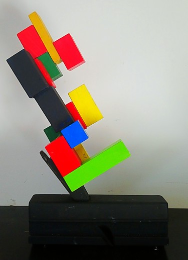 Skulptur mit dem Titel "Réalisation Composi…" von Knobloch Six, Original-Kunstwerk, Holz