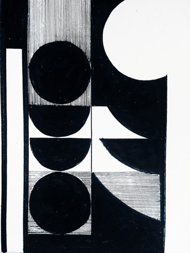 Σχέδιο με τίτλο "Expérience géométri…" από Knobloch Six, Αυθεντικά έργα τέχνης
