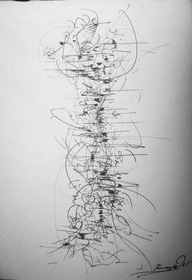 Desenho intitulada "Expérience abstrait…" por Knobloch Six, Obras de arte originais