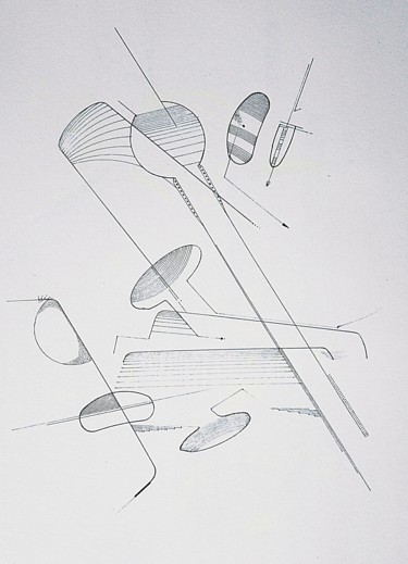 Drawing titled "Expérience 2020" by Knobloch Six, Original Artwork, Ballpoint pen