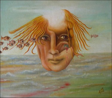 Картина под названием "Мысль Люцивера о гр…" - Владимир Горбачев, Подлинное произведение искусства, Масло