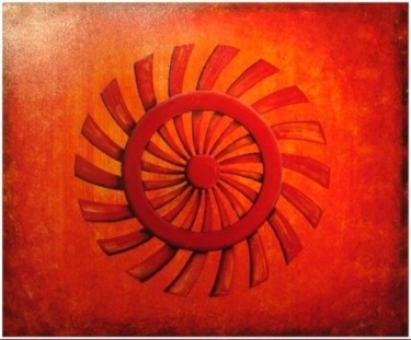 Peinture intitulée "Le Cercle de la Vie" par Thomas Kobus, Œuvre d'art originale, Huile