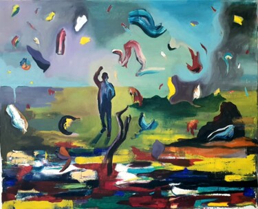 Painting titled "Quantum leap" by Svetlana Kochergina, Original Artwork, Oil