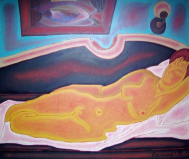 Картина под названием "Спящая венера" - Игорь Кочнов, Подлинное произведение искусства, Масло