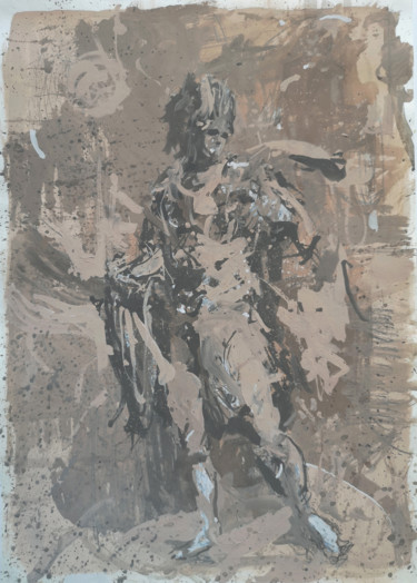 Картина под названием "Men" - Andrei Kokarev, Подлинное произведение искусства, Темпера
