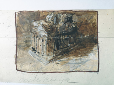 Malerei mit dem Titel "Ruins" von Andrei Kokarev, Original-Kunstwerk, Aquarell