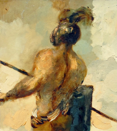 Painting titled "Gladiator" by Andrei Kokarev, Original Artwork, Oil