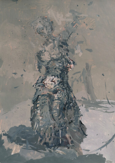 Peinture intitulée "She's dancing" par Andrei Kokarev, Œuvre d'art originale, Tempera