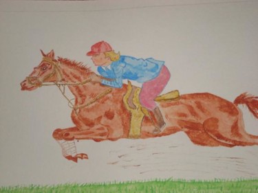 Painting titled "HORSE" by Kodandaram C N, Original Artwork