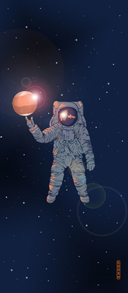 Arts numériques intitulée "Space ball" par Kodan, Œuvre d'art originale, Travail numérique 2D