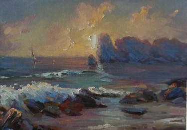 Painting titled "Море мое..." by Denis Konotop, Original Artwork, Oil