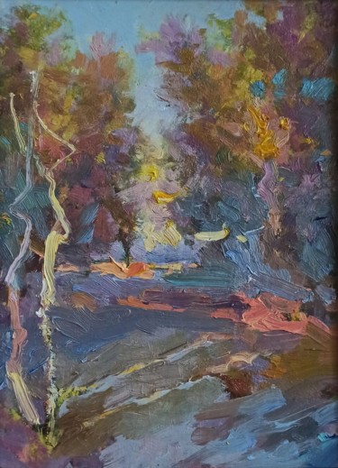 Painting titled "Весеннее настроение…" by Denis Konotop, Original Artwork, Oil