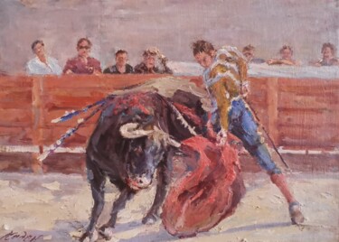 Painting titled "Коррида" by Denis Konotop, Original Artwork, Oil