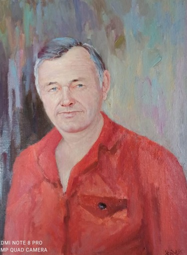 Painting titled "Портрет мужчины..." by Denis Konotop, Original Artwork, Oil