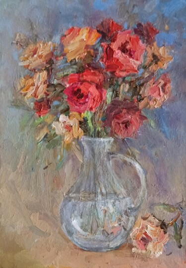 Peinture intitulée "Цветочки..." par Denis Konotop, Œuvre d'art originale, Huile