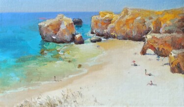 Ζωγραφική με τίτλο "Пляж..." από Denis Konotop, Αυθεντικά έργα τέχνης, Λάδι Τοποθετήθηκε στο Ξύλινο πάνελ