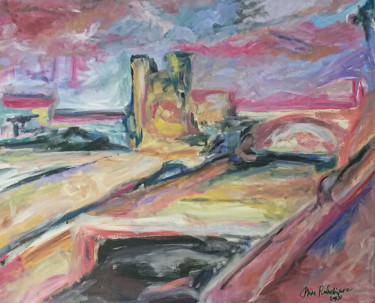 Lovely city, 100*80cm, acrylic on canvas Painting titled "Lovely city, 100*8…" by Anna Kodochigova, Original Art, Acrylic