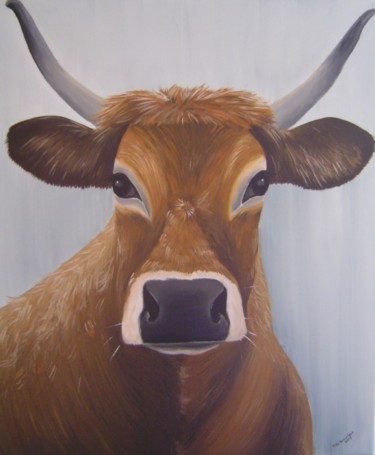 Schilderij getiteld "Frans vee # 3" door Anita Ammerlaan, Origineel Kunstwerk