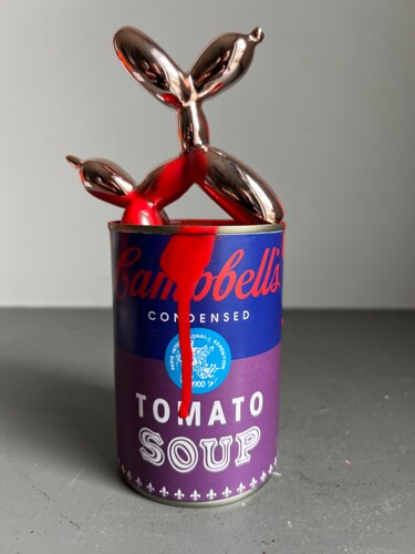 Sculptuur getiteld "Campbell Soup x Bal…" door Koen Betjes, Origineel Kunstwerk, Hars