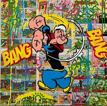 Ζωγραφική με τίτλο "PopEye x PopArt" από Koen Betjes, Αυθεντικά έργα τέχνης, Ακρυλικό