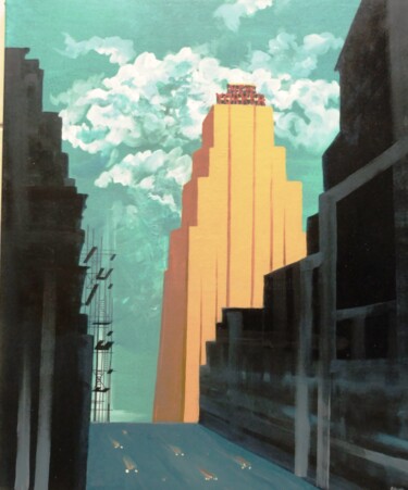 Malerei mit dem Titel "The New Yorker" von Koen De Weerdt, Original-Kunstwerk, Acryl Auf Keilrahmen aus Holz montiert